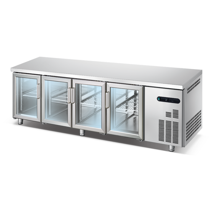 Glass Door Workbench Refrigera